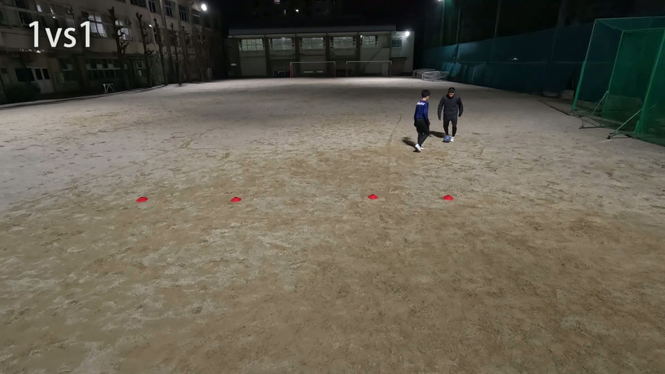 【スクール練習】2.17　ロングキック　カラコーレス 　1対1 　ブロッキング